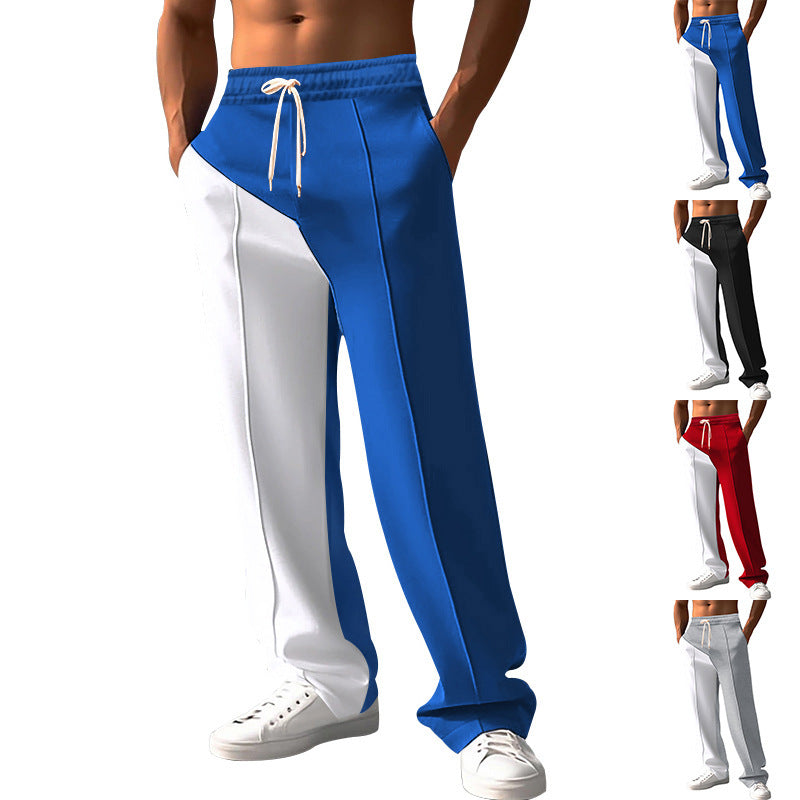 Men's sporty training pants with two contrasting color stripes Lisslune