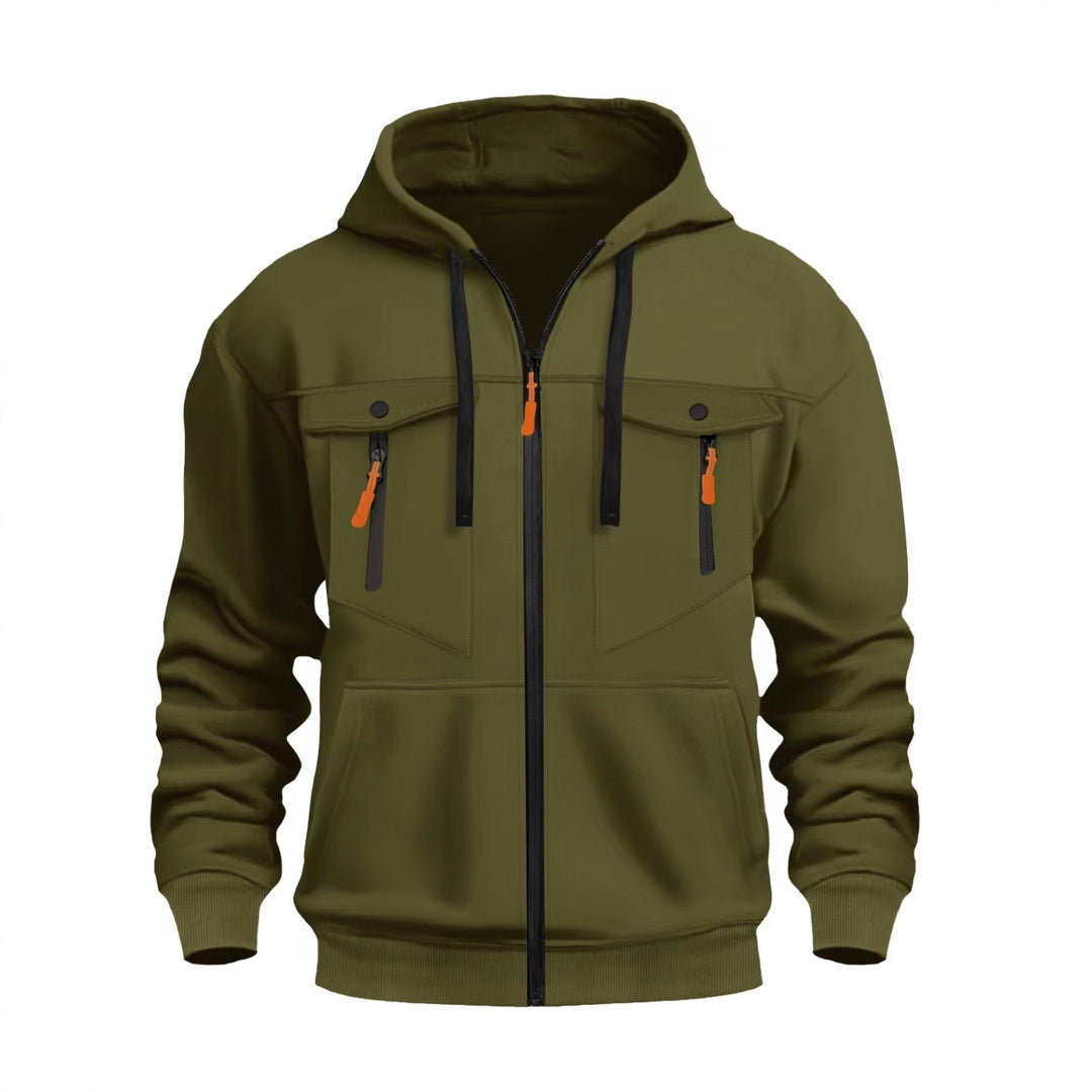 Men's practical hooded jacket with multifunctional pockets Lisslune