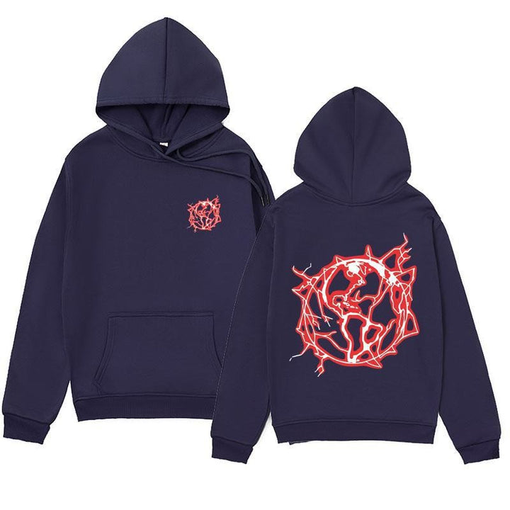Women's hoodie sweatshirt with artistic graphic print and practical kangaroo pocket Lisslune