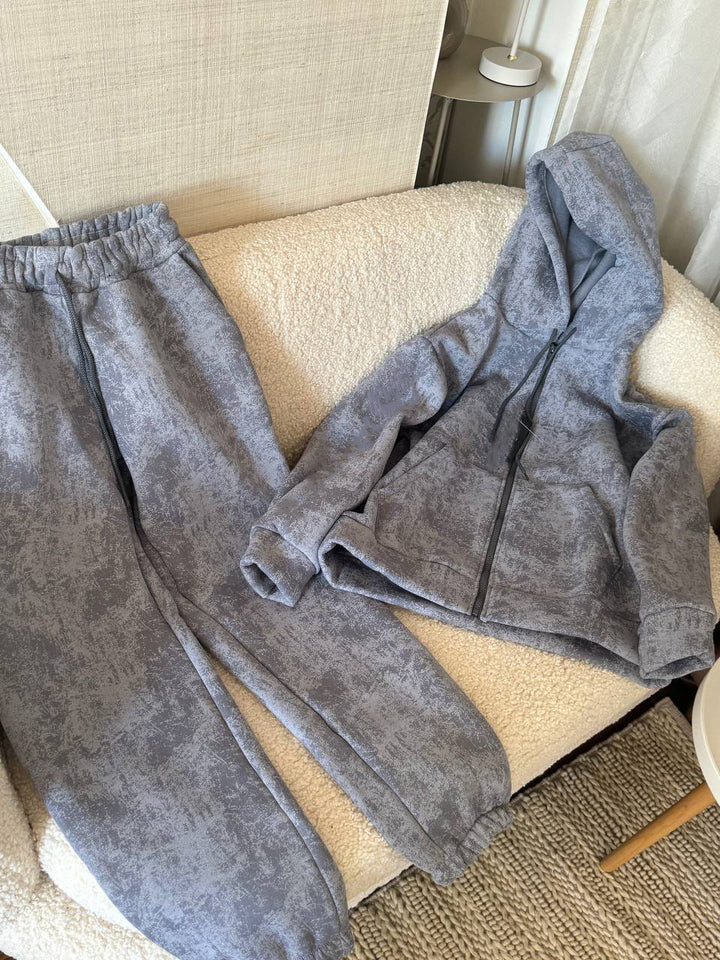 Women's sporty fleece tracksuit Lisslune