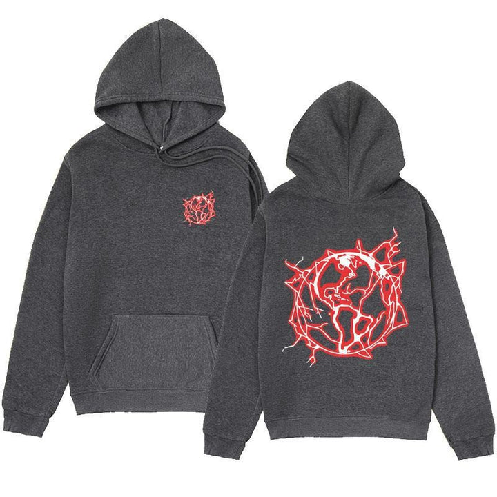 Women's hoodie sweatshirt with artistic graphic print and practical kangaroo pocket Lisslune