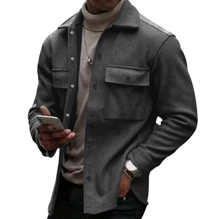 Men's casual utility jacket with practical pockets and fashionable cut Lisslune