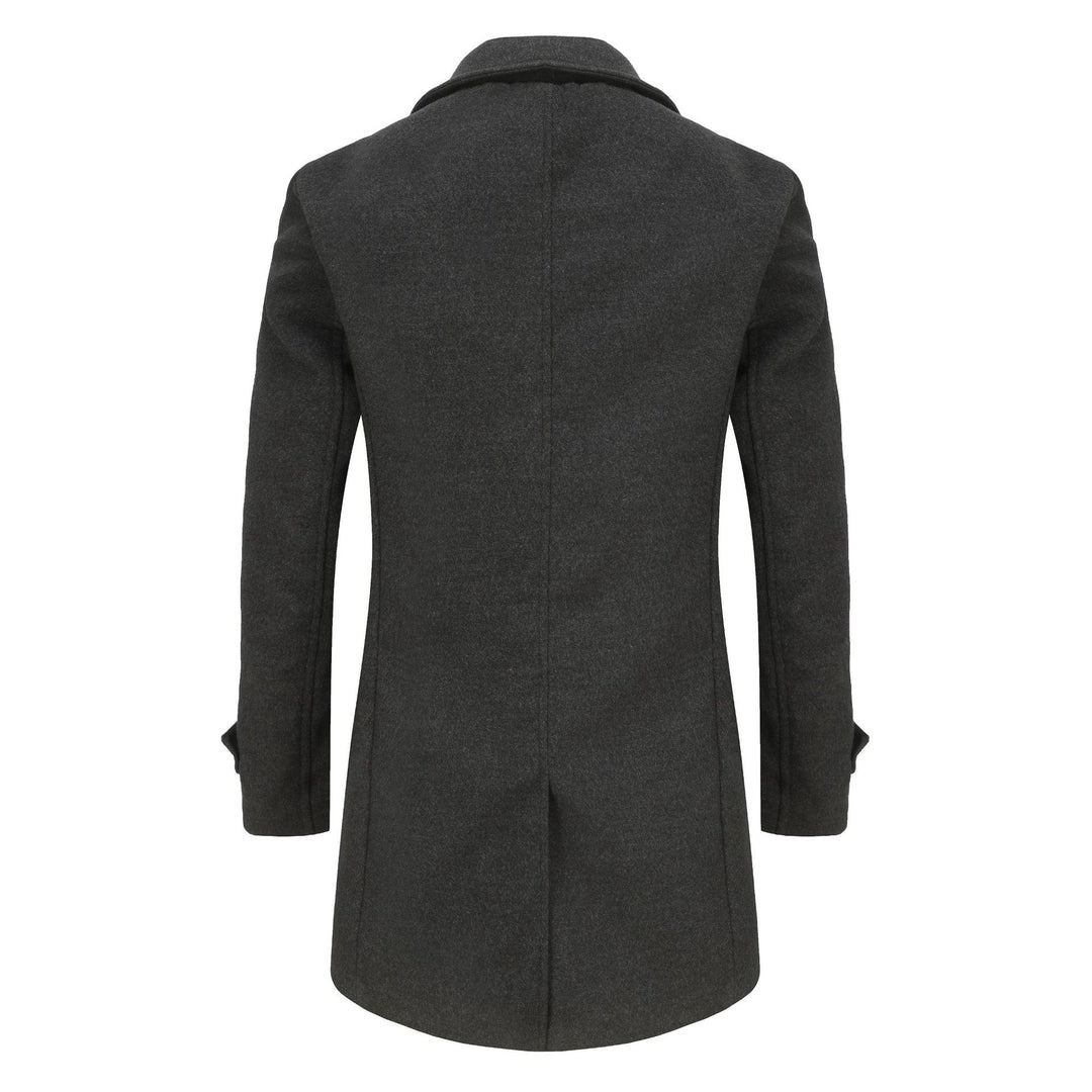 Men's stylish and elegant overcoat with double-breasted buttons Lisslune