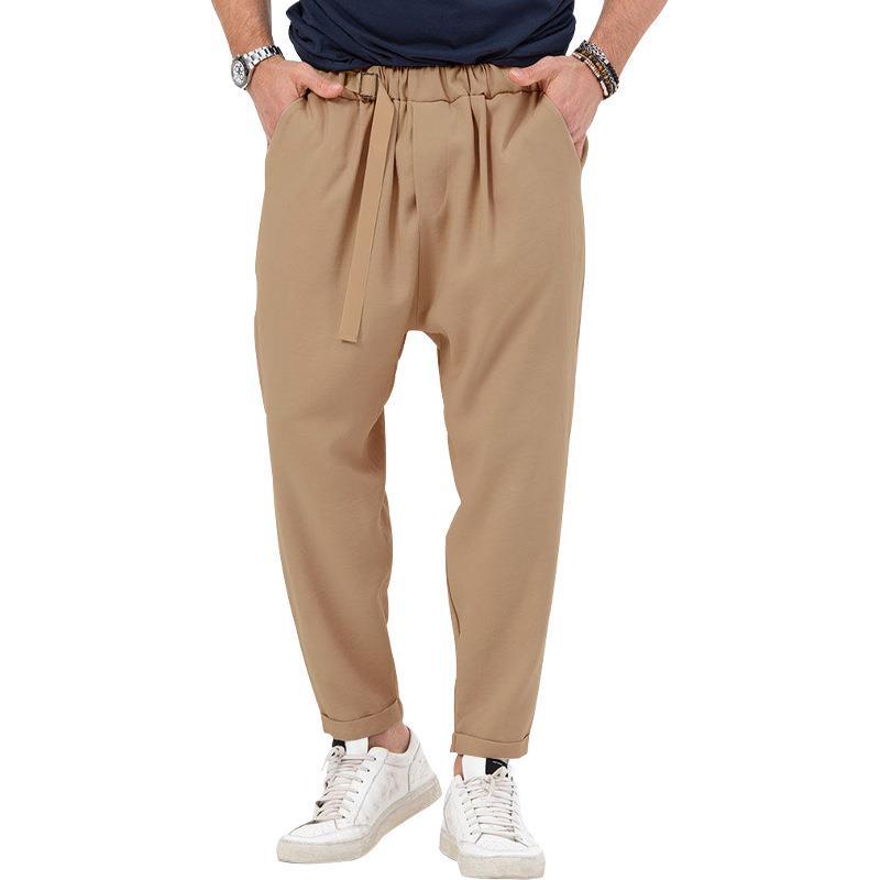 Men's stylish harem pants with elastic waistband and practical side pockets Lisslune
