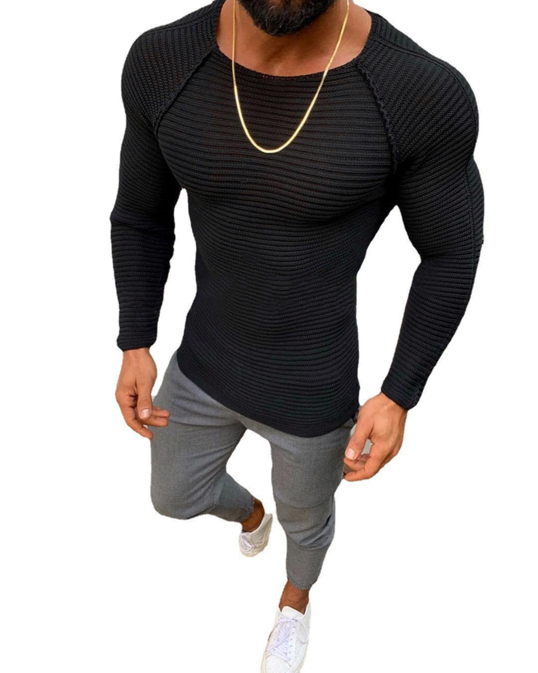 Men's Slim Fit Long Sleeve Lisslune