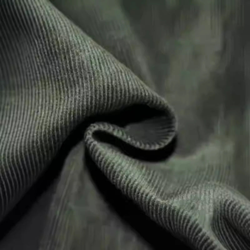 Men's Warm-keeping Cord Sweater with Button Placket and Chest Pocket Lisslune