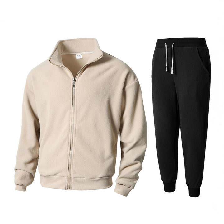 Men's Fleece Jacket and Jogging Pants Set Lisslune