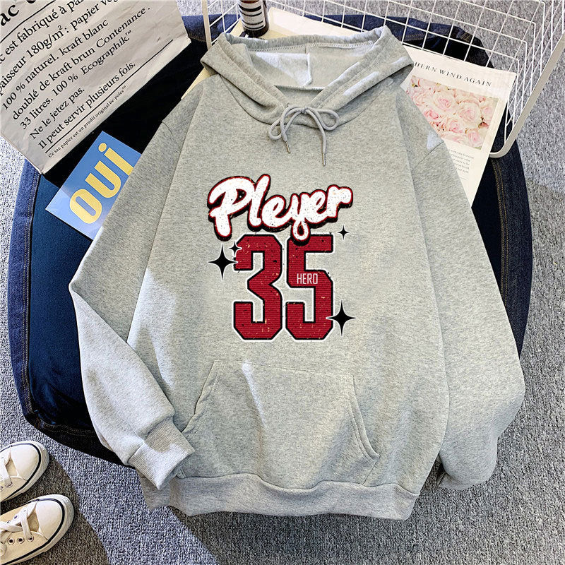 Women's hooded sweatshirt with creative basketball design Lisslune