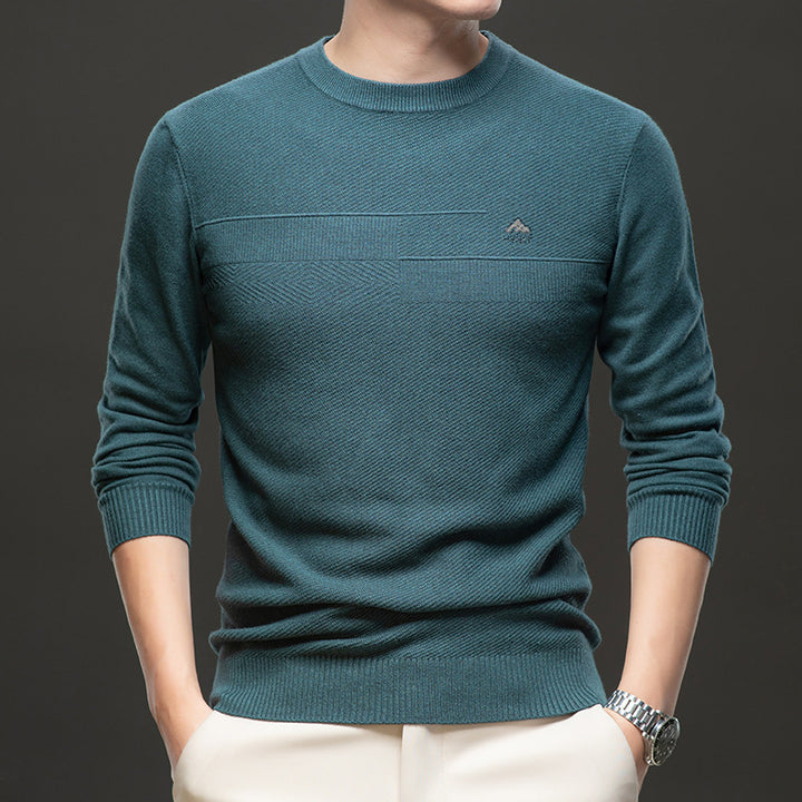 Men's knitted sweater with modern ribbed pattern Lisslune