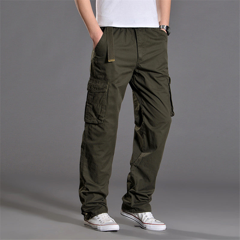 Men's cargo pants with practical pockets and elastic waistband Lisslune