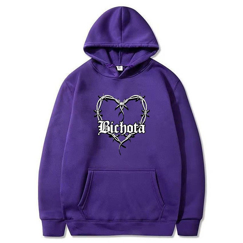 Women's hoodie with unique heart design and embroidered lettering Lisslune
