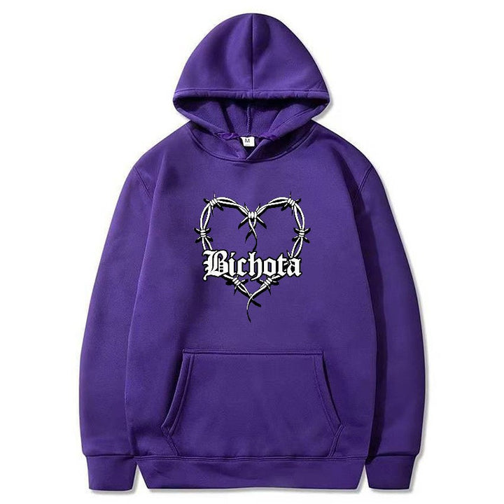 Women's hoodie with unique heart design and embroidered lettering Lisslune