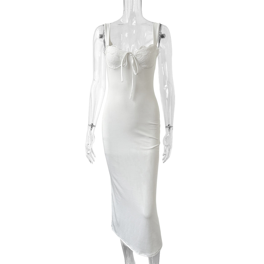 Damen Elegantes und figurschmeichelndes Maxikleid Lisslune
