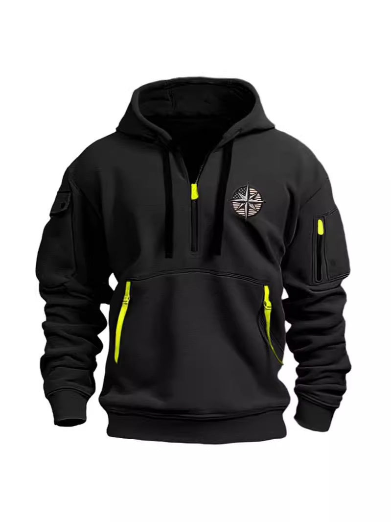 Men's Functional Hoodie with Practical Pockets Lisslune