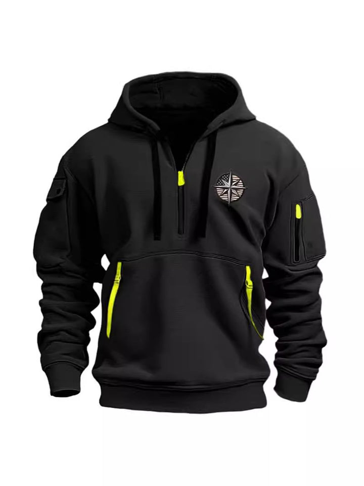 Men's Functional Hoodie with Practical Pockets Lisslune