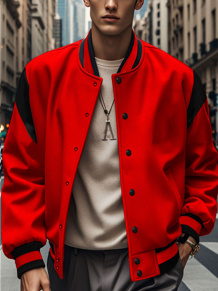 Men's sporty bomber jacket with modern contrasts and breathable materials Lisslune