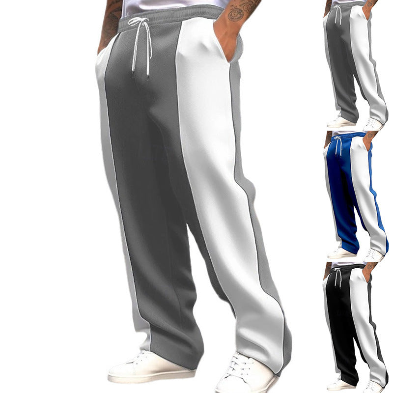 Men's sporty training pants with decorative striped pattern and practical pockets Lisslune