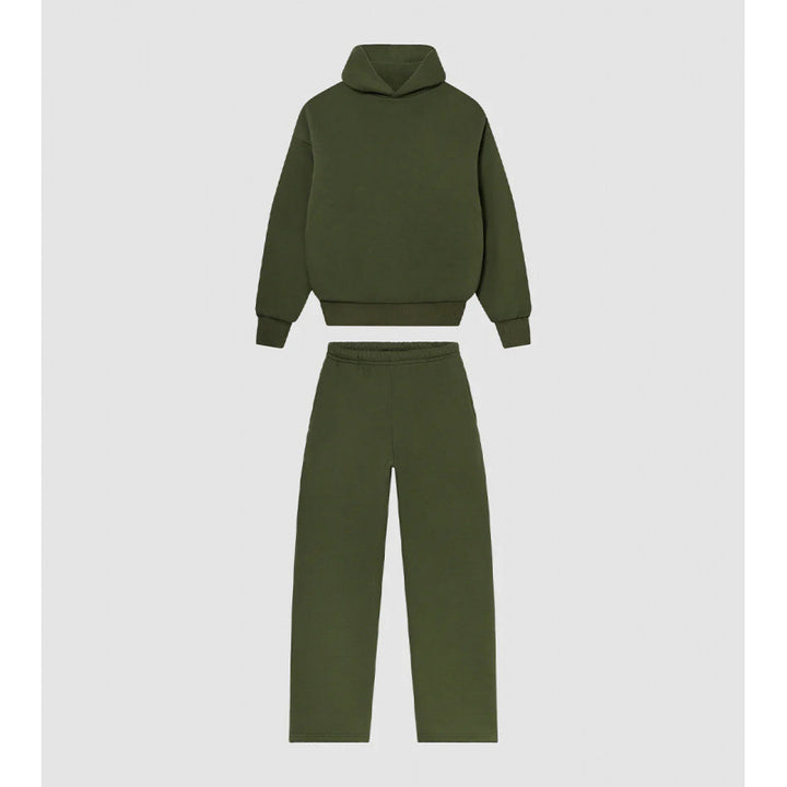 Women's Cozy Sweatshirt and Pants Set with High Collar and Casual Fit Lisslune