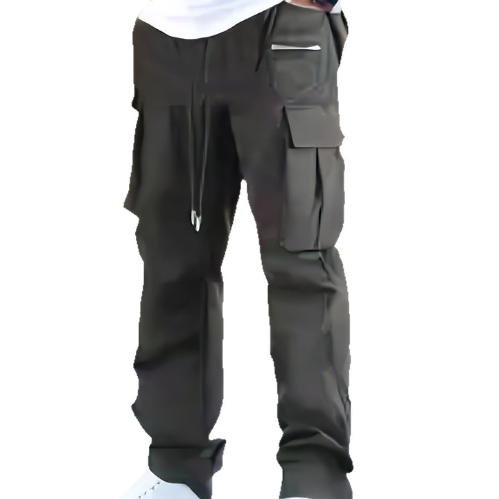 Men's modern cargo pants with multifunctional pockets and elastic waistband Lisslune