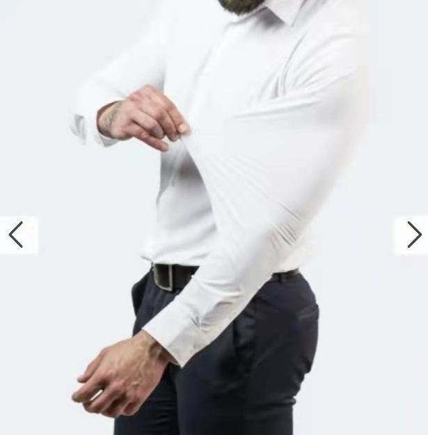 Men's long sleeve shirt with stretchable fit and breathable fabric Lisslune