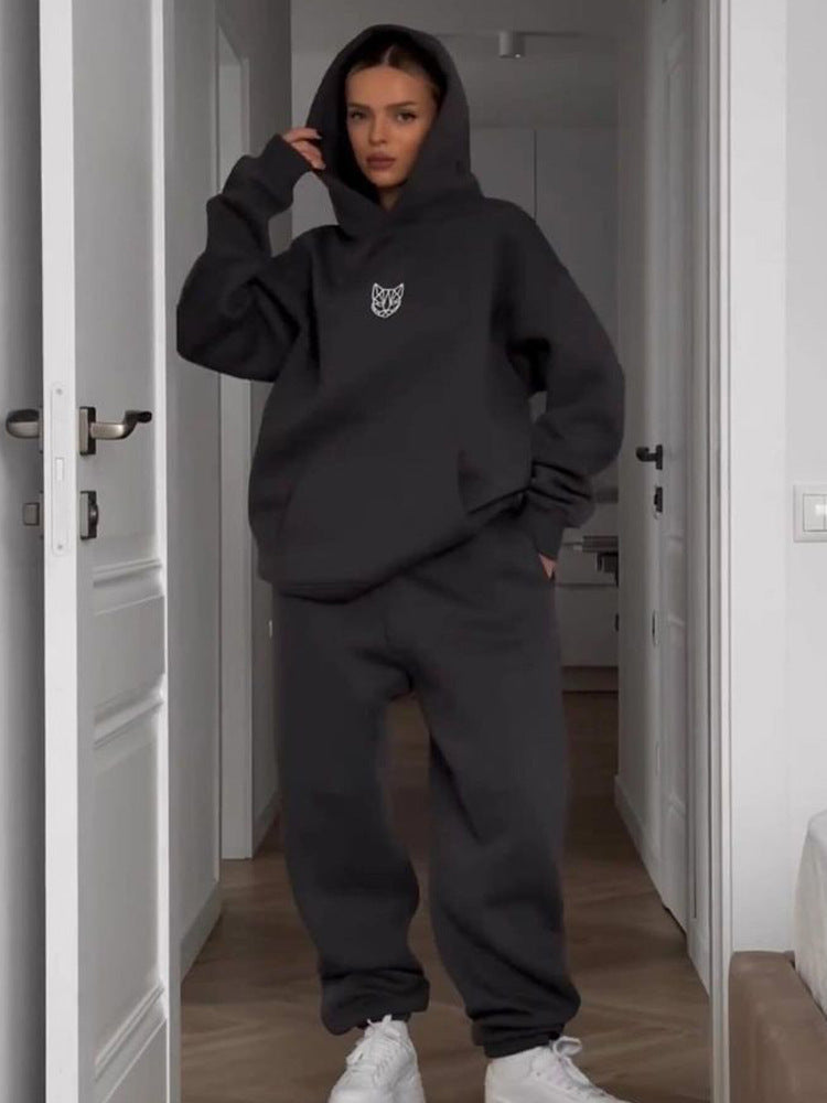 Women's Oversized Hoodie with Elastic Waistband and Wide Cut Lisslune