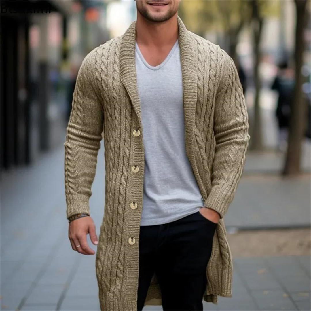 Men's cardigan with open design and button details Lisslune