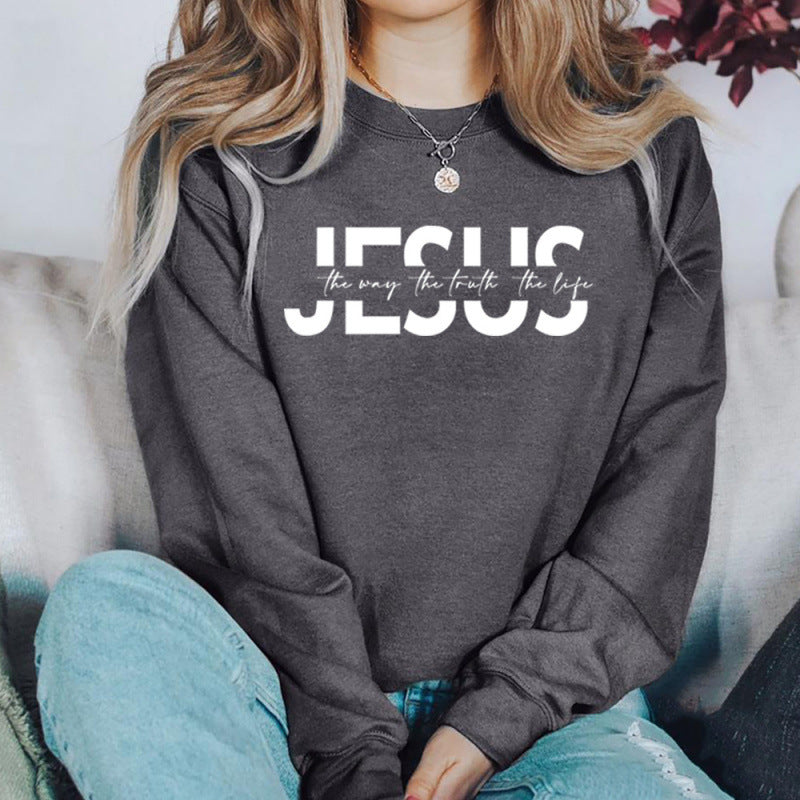 Women's casual sweatshirt with inspirational quote and high wearing comfort Lisslune