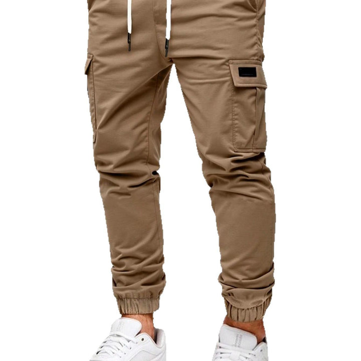 Men's Cargo Joggers with Elastic Waistband and Several Practical Pockets Lisslune
