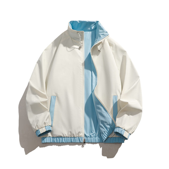 Men's sporty transitional jacket with elastic cuffs and practical zippered pockets Lisslune
