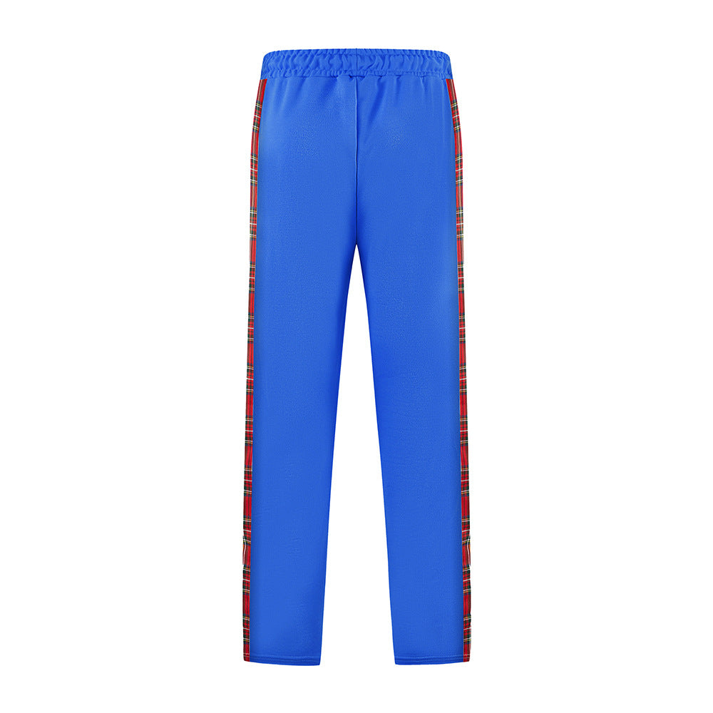 Men's Sporty Jogging Pants with Snap Button Design and Elastic Waistband Lisslune