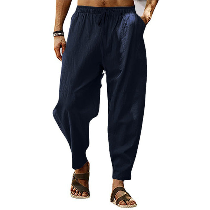 Men's lightweight and comfortable leisure pants with elastic waistband Lisslune