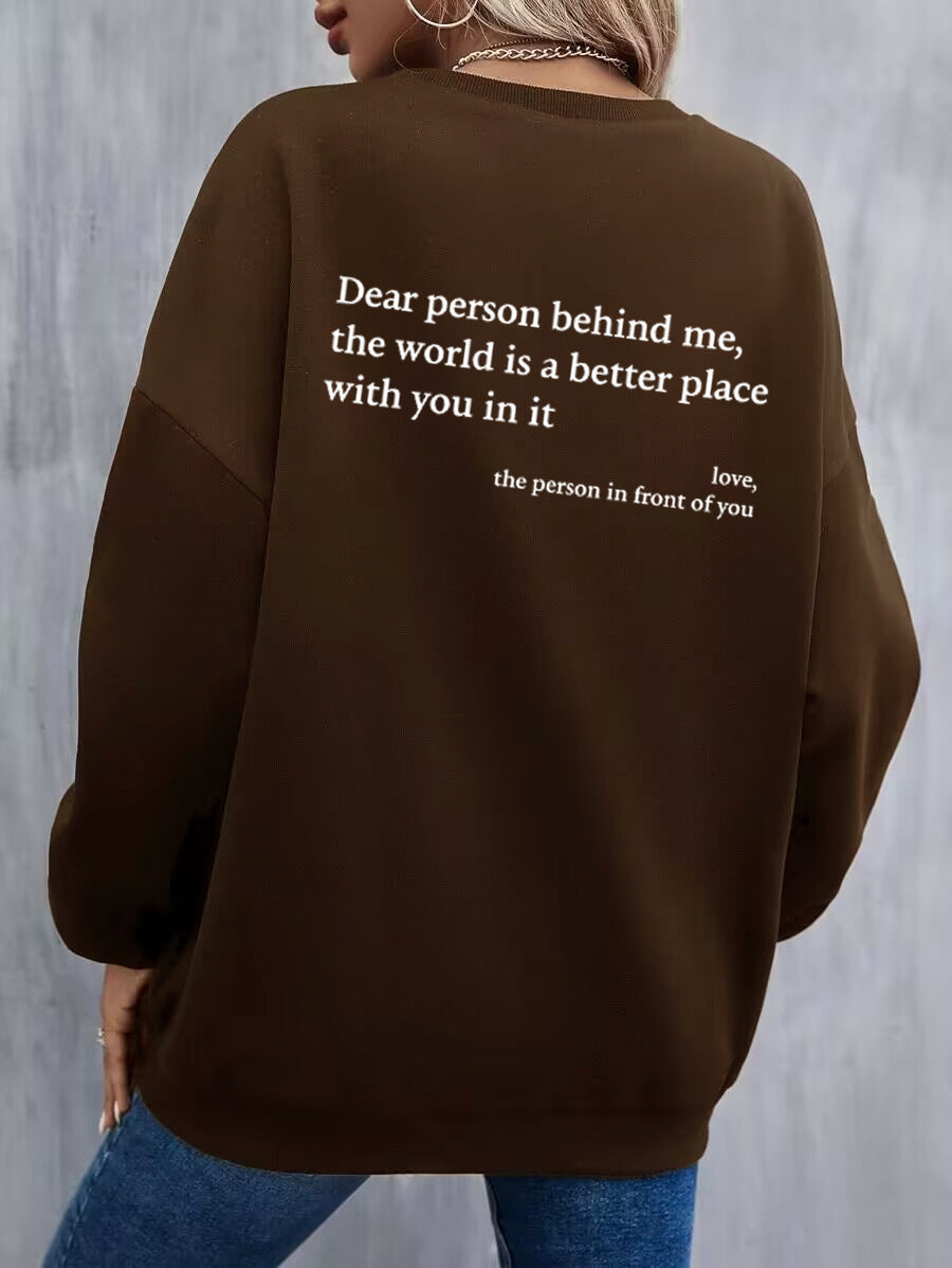 Women's sweatshirt with inspiring lettering Lisslune