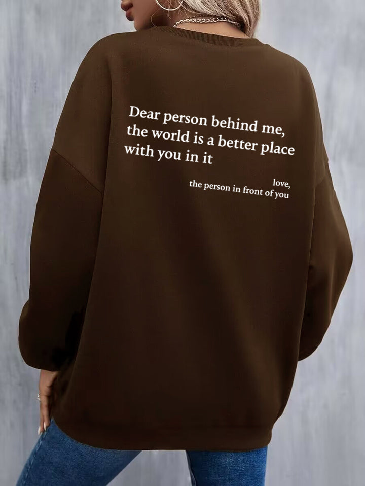 Women's sweatshirt with inspiring lettering Lisslune