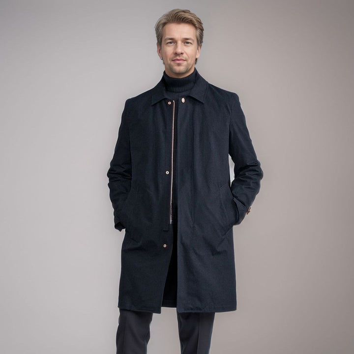 Men's elegant transitional coat with practical pockets and modern collar Lisslune