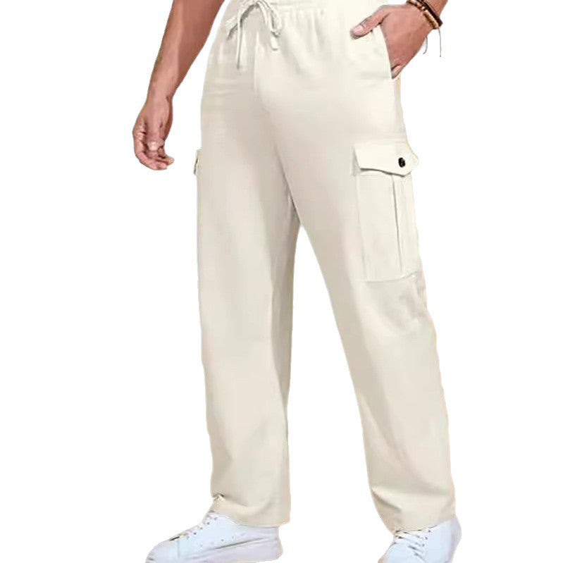 Men's cargo pants with side pockets and adjustable waistband Lisslune