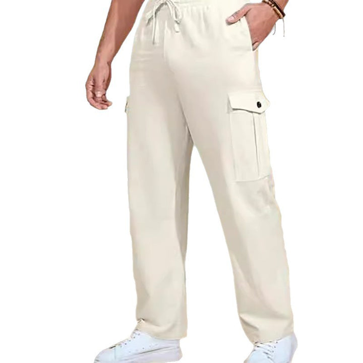 Men's cargo pants with side pockets and adjustable waistband Lisslune
