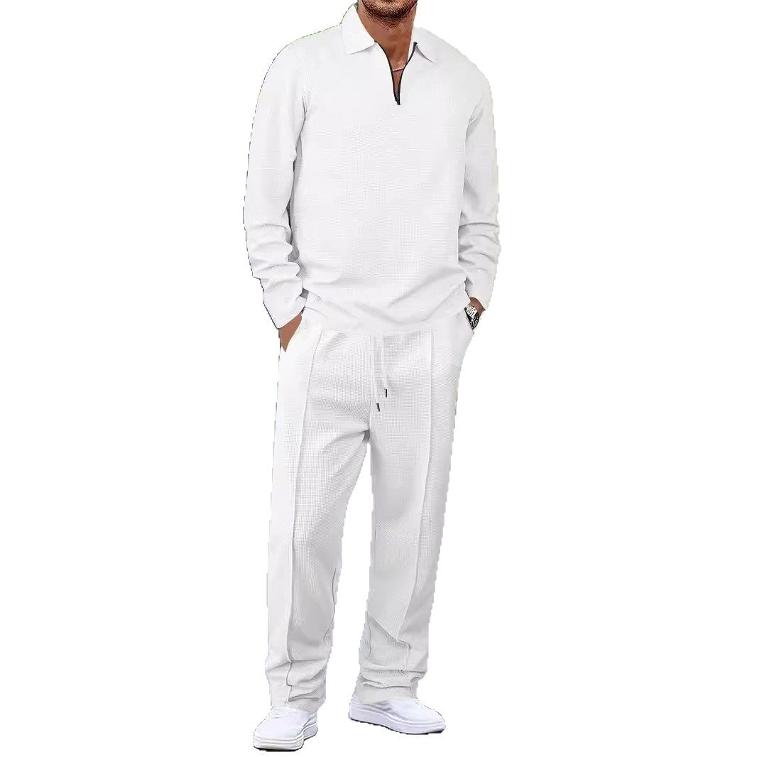 Men's Sports Hoodie and Stretch Pants Set with Breathable Structured Material Lisslune