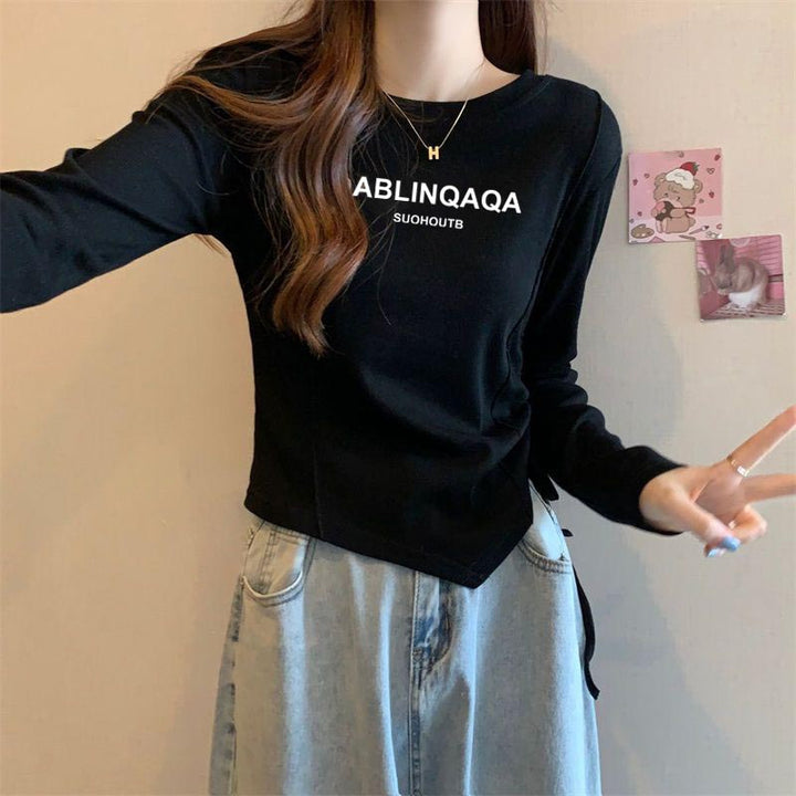 Women’s long sleeve shirt with creative print and casual cut