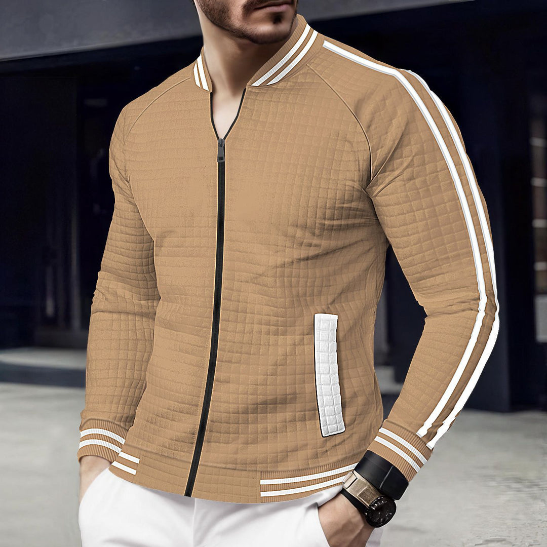 Men's sporty quilted jacket with modern cut and practical zip pockets Lisslune