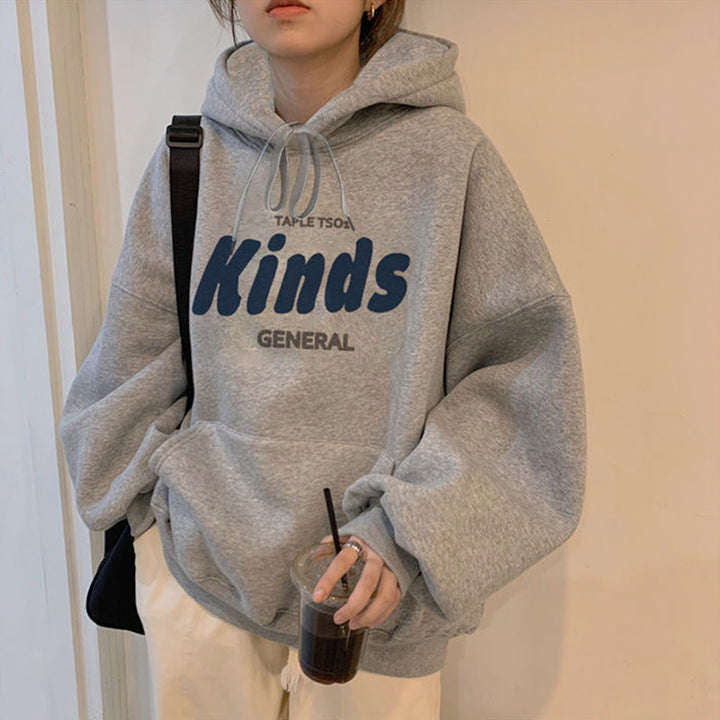Women's hoodie with casual fit and modern lettering Lisslune