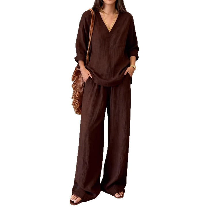 Damen Bequeme Leinen-Hose mit lässigem Schnitt und praktischen Taschen Lisslune