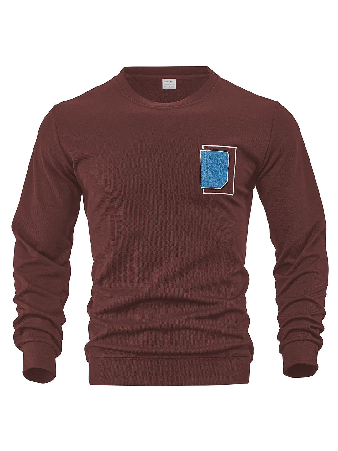 Men's casual crew neck sweater with trendy pocket Lisslune