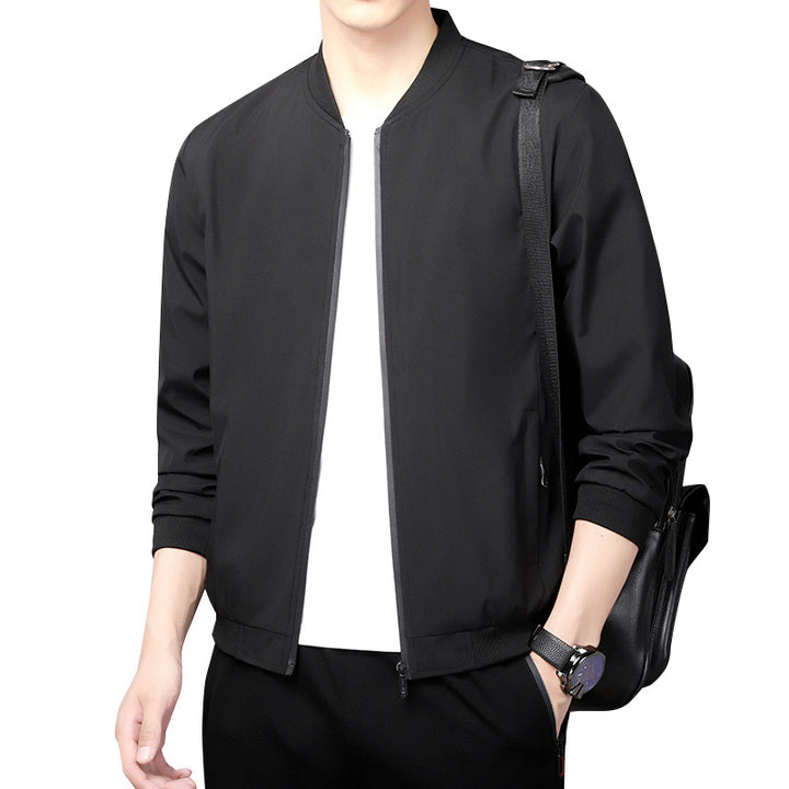Men's stylish bomber jacket with sporty design and elastic cuffs Lisslune