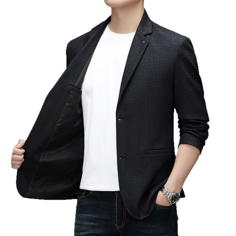 Men's Stylish Blazer with Textured Design and Practical Pockets Lisslune