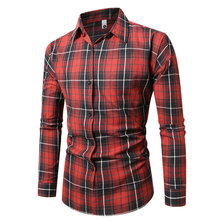 Men's checked long-sleeve shirt in a modern cut Lisslune