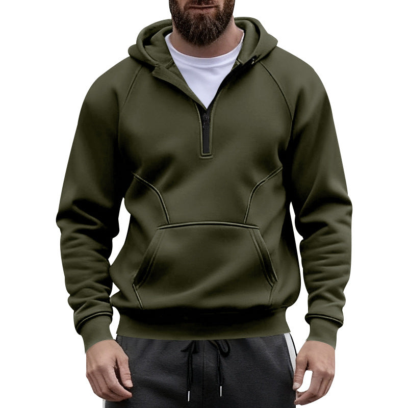 Men's sporty hoodie with modern zipper and practical pockets Lisslune