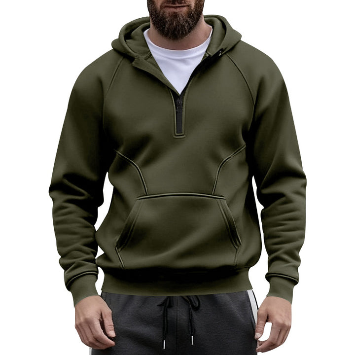 Men's sporty hoodie with modern zipper and practical pockets Lisslune