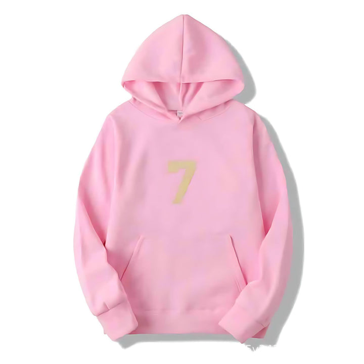 Women's hoodie with sporty design and numeric print Lisslune