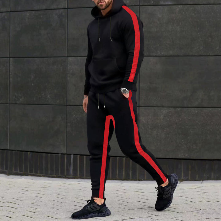 Men's tracksuit with hood and contrasting side elements Lisslune