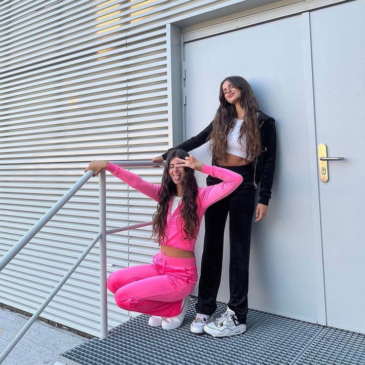 Female sporty luxury tracksuit with hood and elastic waist Lisslune